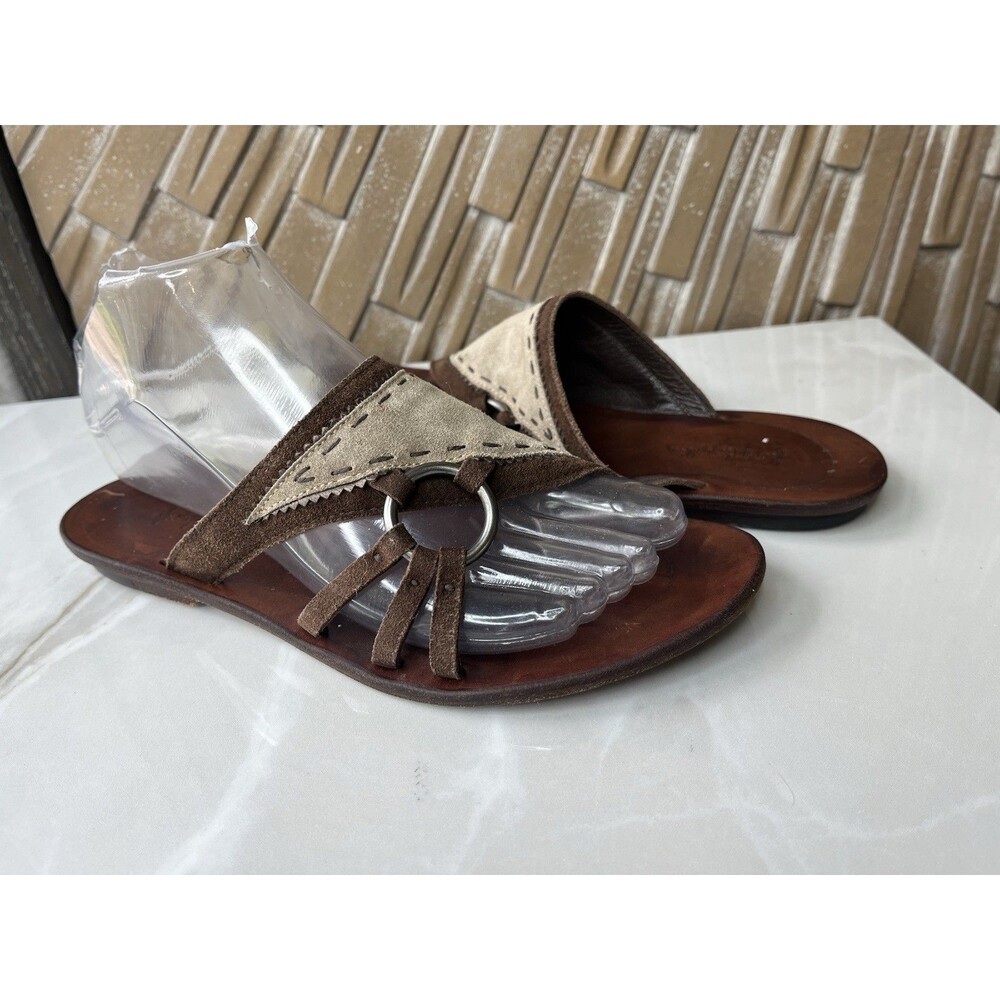 Henry Beguelin Italy slides Sandals Slip On Flats Sz Us 6 Leather Shoes Women Br